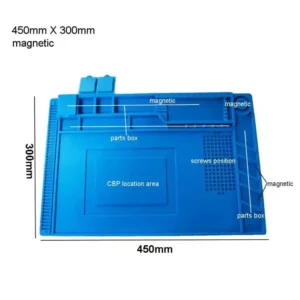 Антистатичний силіконовий килимок для пайки 450×300 мм (магнітний)