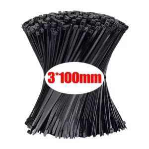 Кабельні стяжки 2.5(3)×100 мм універсальні нейлонові хомути для фіксації кабелів та деталей