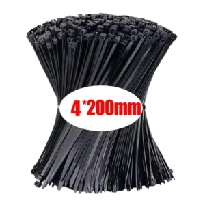 Кабельні стяжки 3,6(4)×200 мм універсальні нейлонові хомути для фіксації кабелів, дротів і деталей