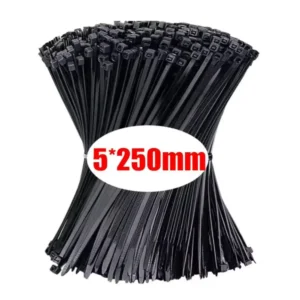 Кабельні стяжки 4,6(5)×250 мм універсальні нейлонові хомути для дротів, кабелів і монтажних робіт