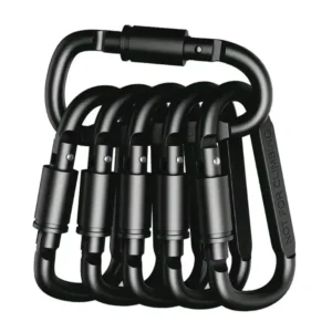 Карабін алюмінієвий з замком, набір 5 шт. (не для скелелазіння)