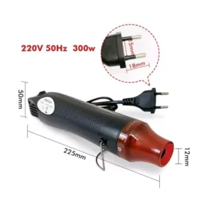 Міні тепловий фен 300 Вт (220V, 50Hz) термофен для термоусадки, рукоділля та електроніки