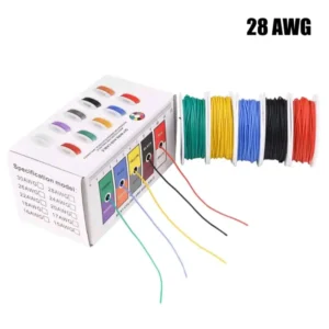 Монтажний провід 28AWG у силіконовій опльотці (гнучкий, термостійкий, 300V 60м.)