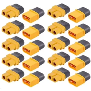 Роз'єм XT60H-M (Male + Female) з кришками для підключення акумуляторів 10 пар