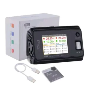 Зарядний пристрій ToolkitRC M6D двоканальний інтелектуальний зарядник 500 Вт для 1 6S LiPo, Li-ion, LiHV, Li